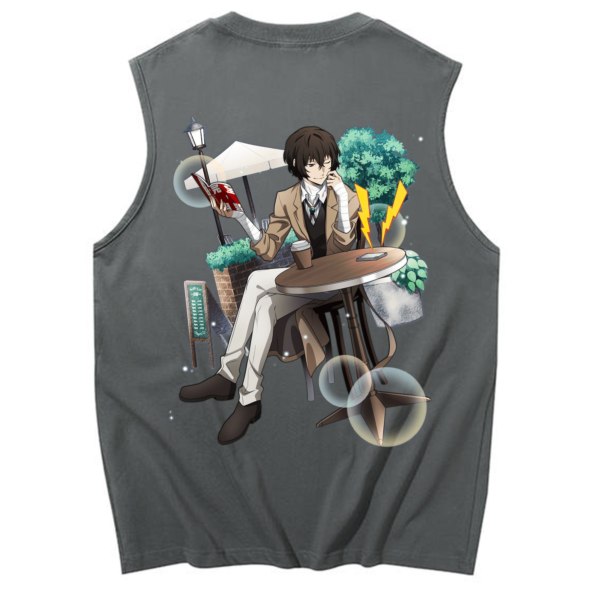 （画像用） 文豪ストレイドッグス Bungo Stray Dogs コットン100％タンクトップ（背面プリント）